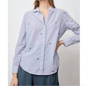 RAILS taylor broken hearts flocked shirt in broken hearts